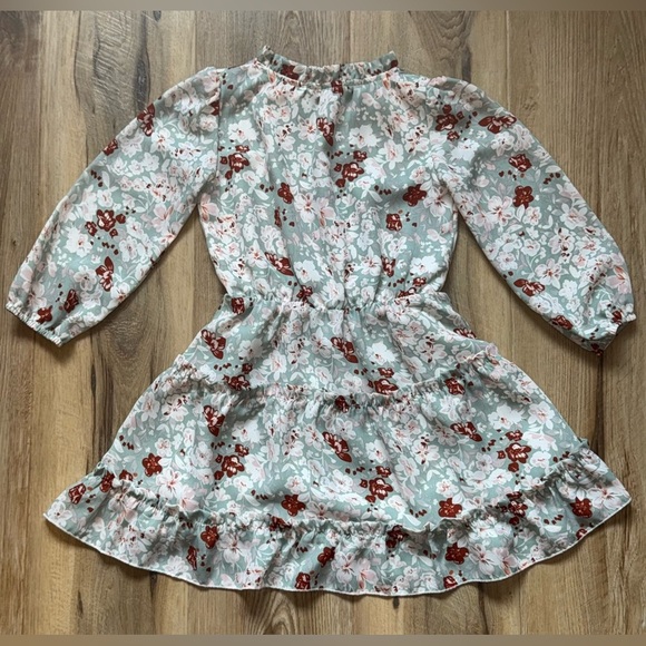 Other - Floral Kids Dress in Blue and Brown